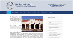 Desktop Screenshot of heritageranchcsd.com