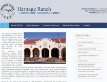 Tablet Screenshot of heritageranchcsd.com